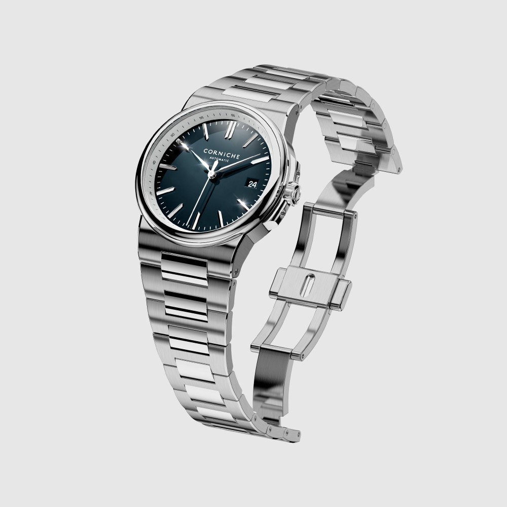 Corniche La Grande Stainless Steel With Blue Dial - 39mm