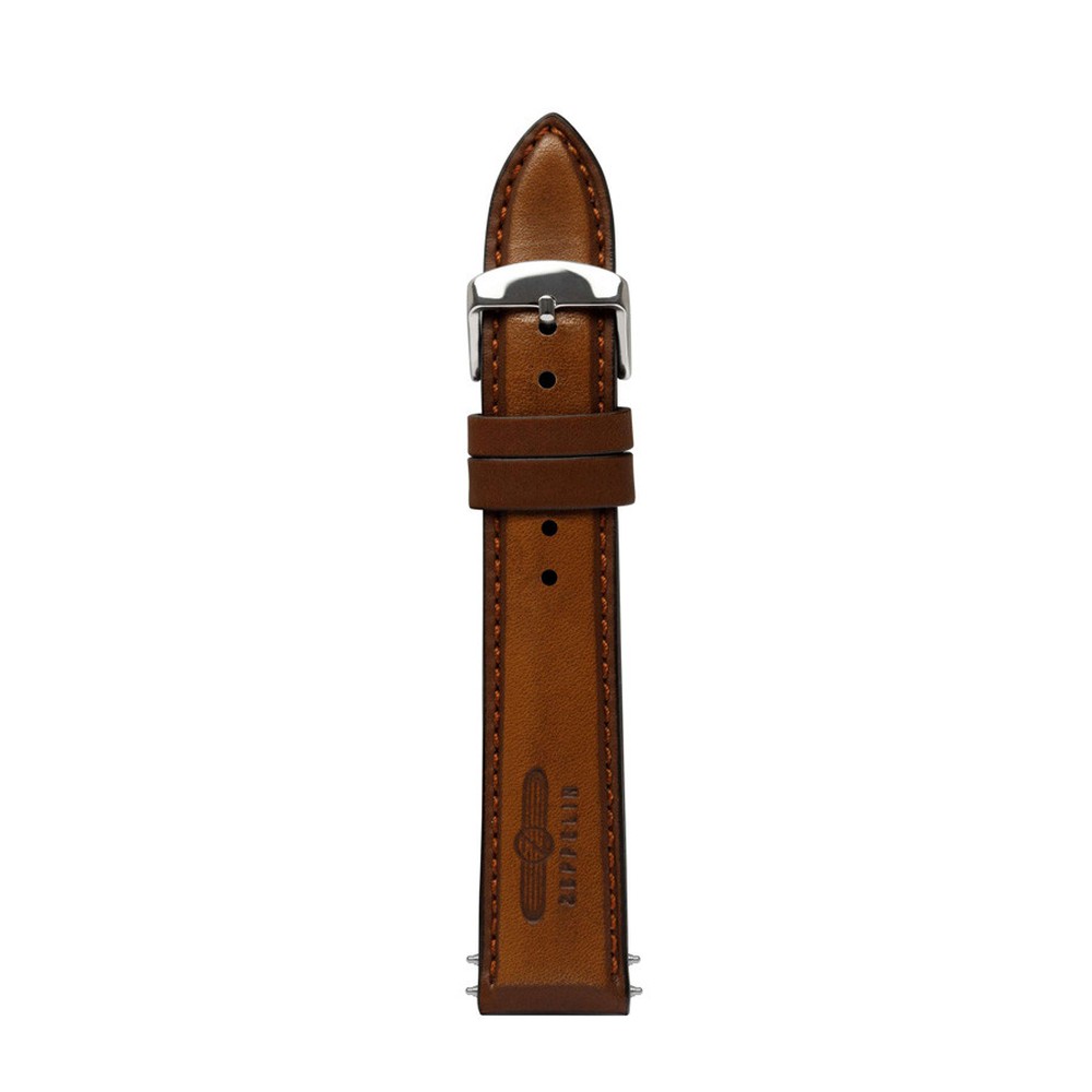 Zeppelin Cognac Leather With Logo Strap 20/18mm 9LZ200106105C2018