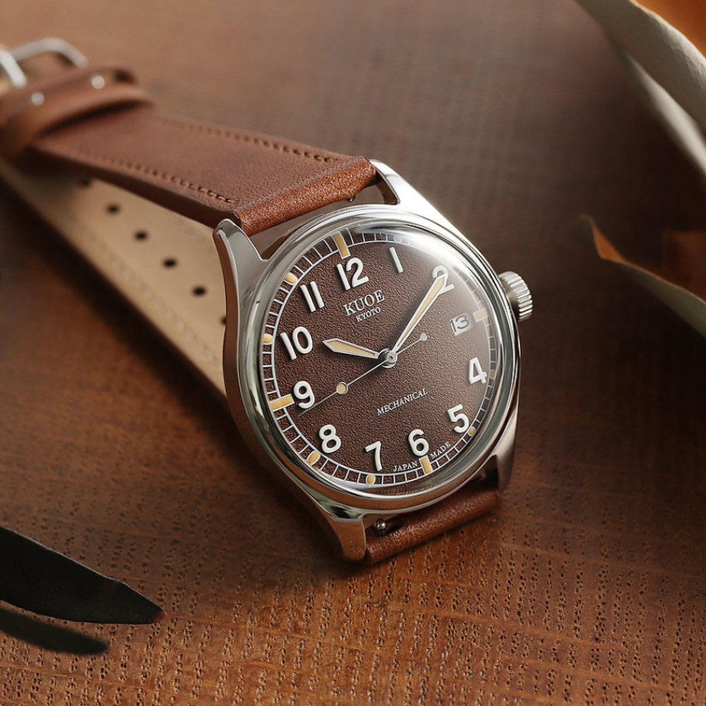 Kuoe Kyoto Old Smith 90-002 Automatic Brown With Date - 35mm