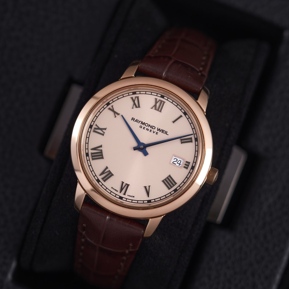 Raymond Weil Toccata Ladies Brown Leather Quartz Watch 5385-PC5-00859 - 34 mm