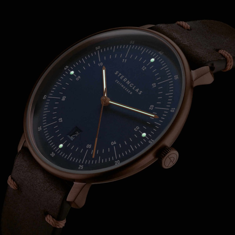 Sternglas Hamburg Darkblue Bronze Quartz S01-HH27-VI17 - 42mm