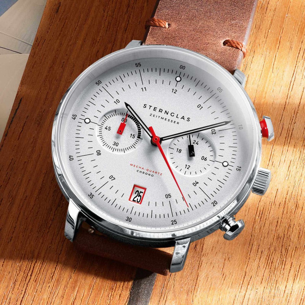 Sternglas Hamburg Chrono Mecha-Quartz Silver S01-HC10-VI11 - 42mm