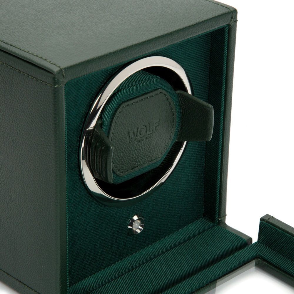 Wolf Cub Single Watch Winder With Cover Green