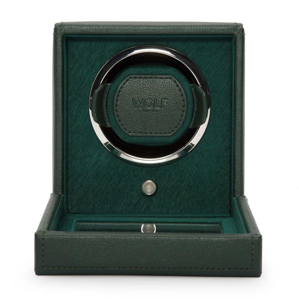 Wolf Cub Single Watch Winder With Cover Green