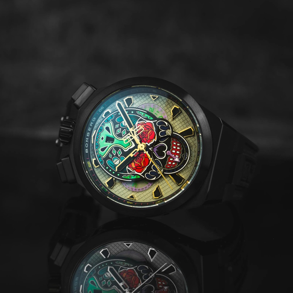 Bomberg Chrono Skull Throwback Edition Colorido Black BS45CHAPBA.24-7.12 - 44mm