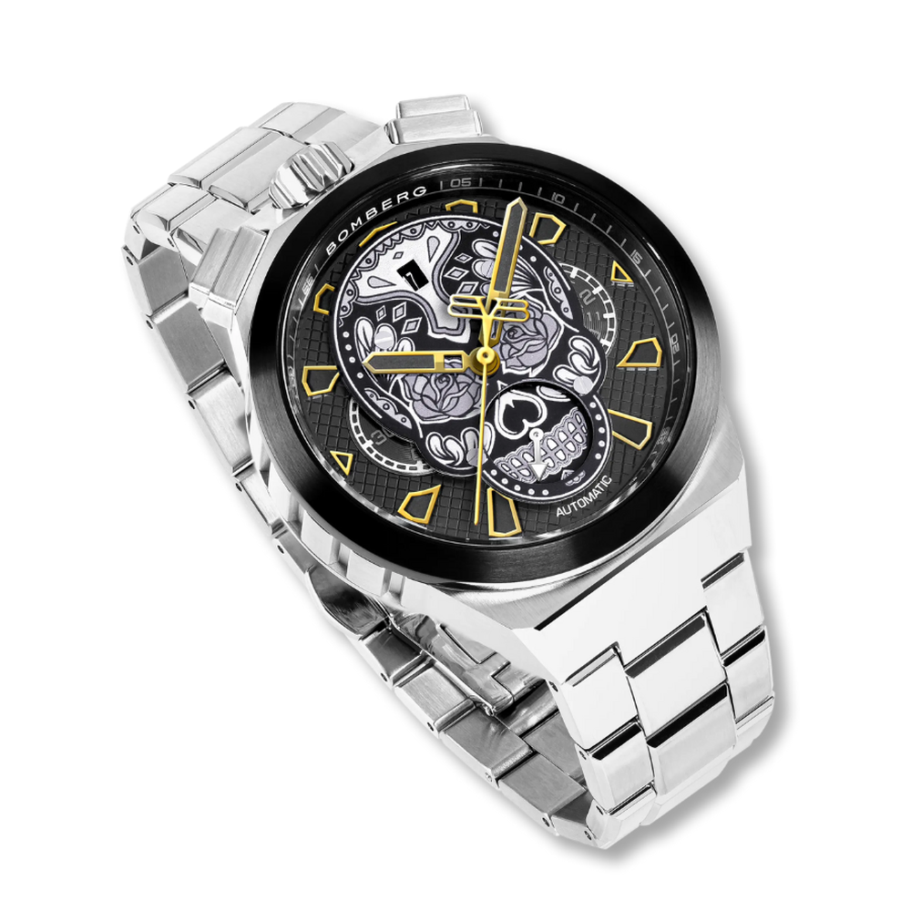 Bomberg Chrono Skull Throwback Edition Silver BS45CHASP.24-5.12 - 44mm