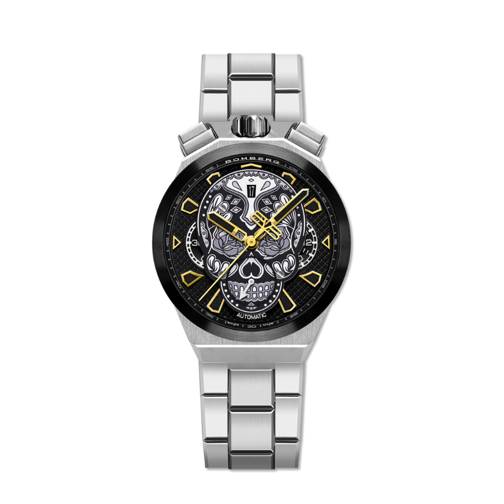 Bomberg Chrono Skull Throwback Edition Silver BS45CHASP.24-5.12 - 44mm