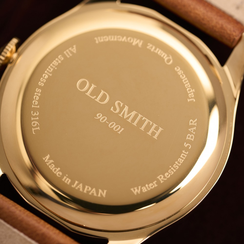Kuoe Kyoto Old Smith 90-001 Bar Index Blue With Tan Italian Leather - 35mm