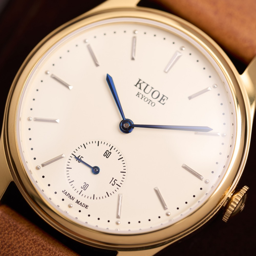 Kuoe Kyoto Old Smith 90-001 Bar Index Blue With Tan Italian Leather - 35mm