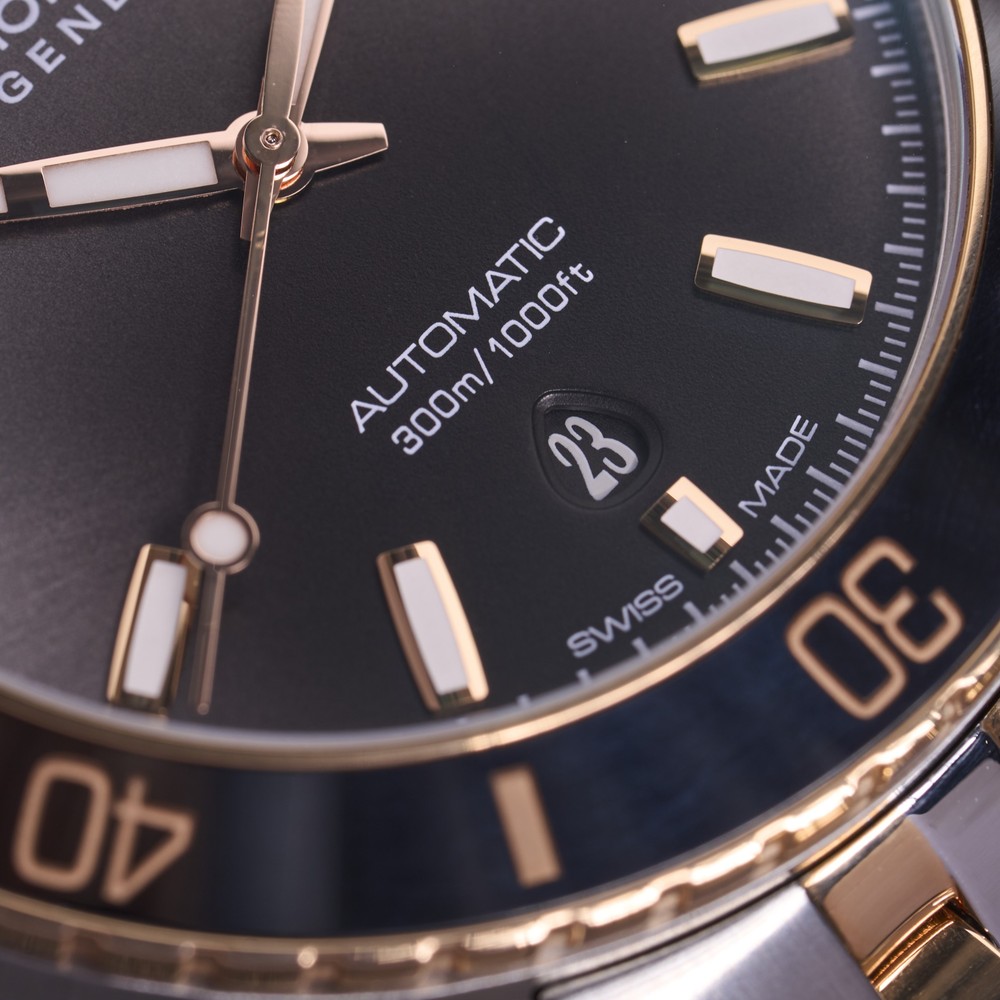 Raymond Weil Freelancer Diver Two-Tone Gradient Black Dial Bracelet Watch 2775-S51-20051 - 42.5 mm