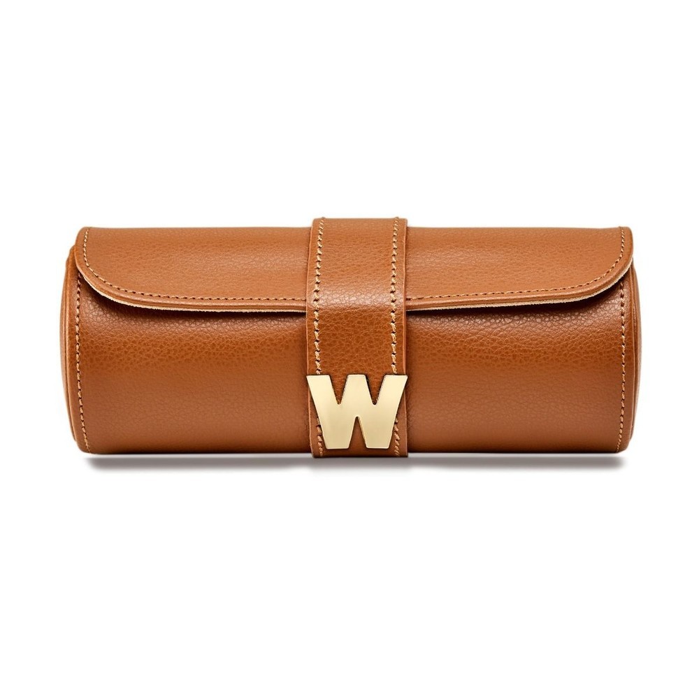 Wolf Cassandra Watch & Jewellery Roll Cognac 800845