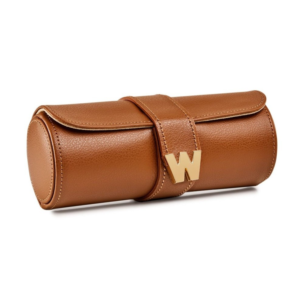 Wolf Cassandra Watch & Jewellery Roll Cognac 800845
