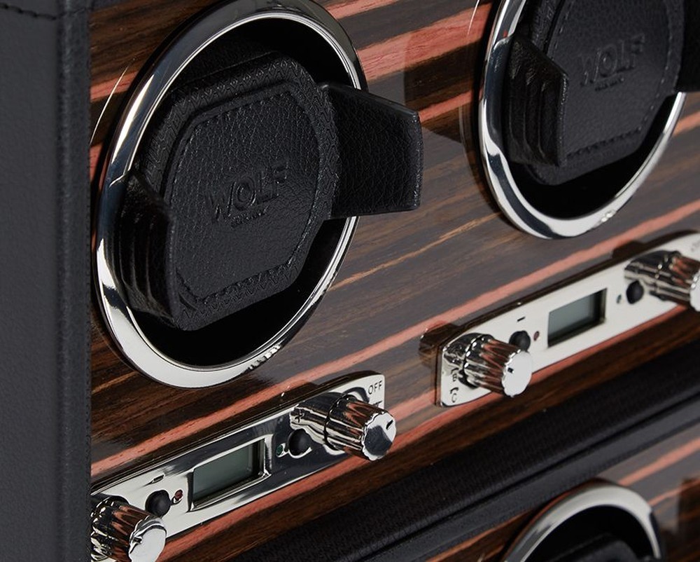 Wolf Roadster 6 Piece Watch Winder Black 459256