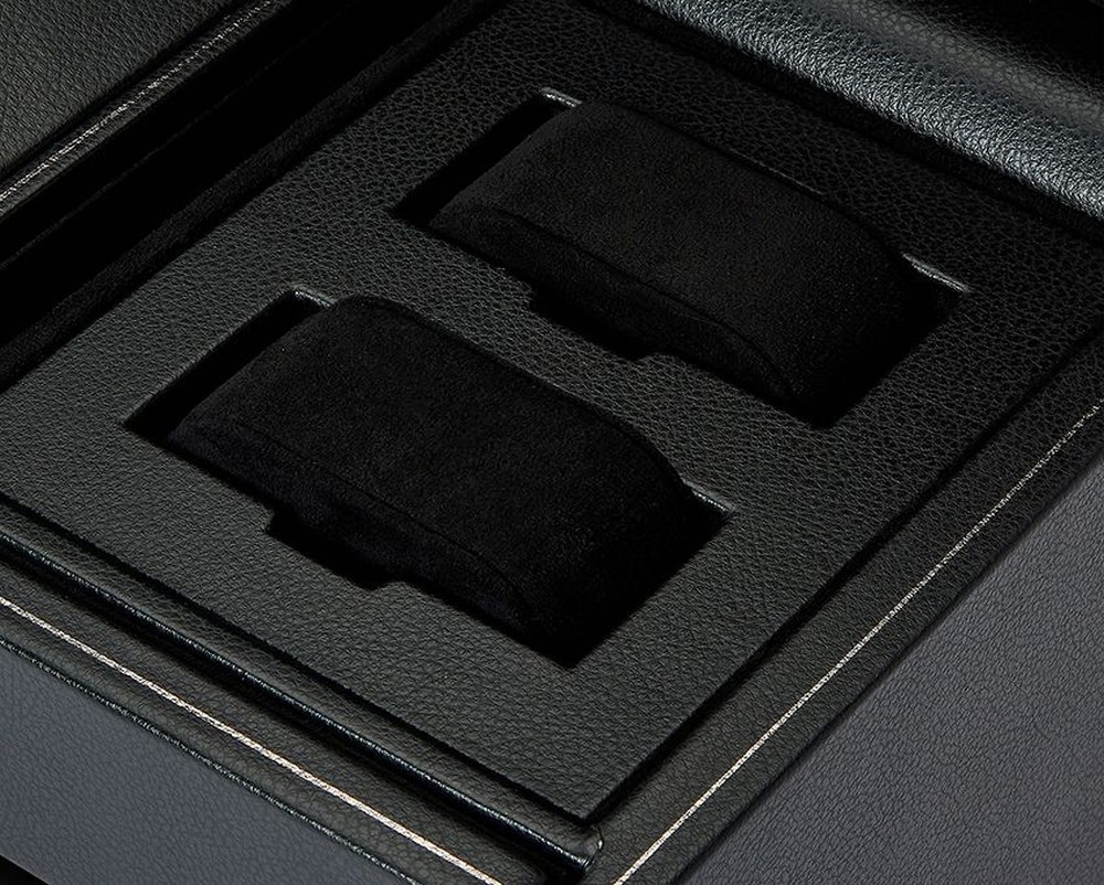 Wolf British Racing Triple Watch Winder With Storage Black 792302