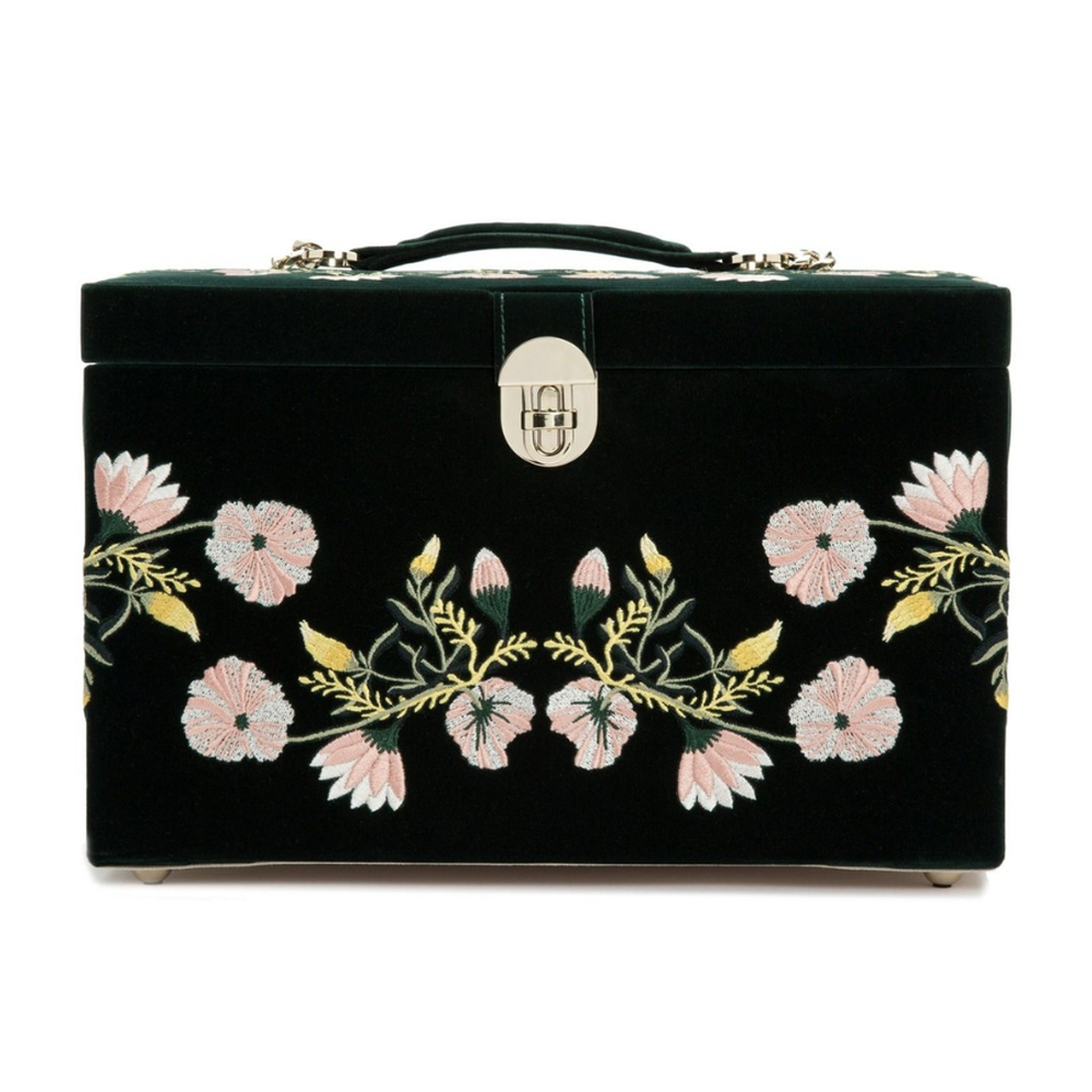Wolf Zoe Large Jewelry Box Forest Green 393012