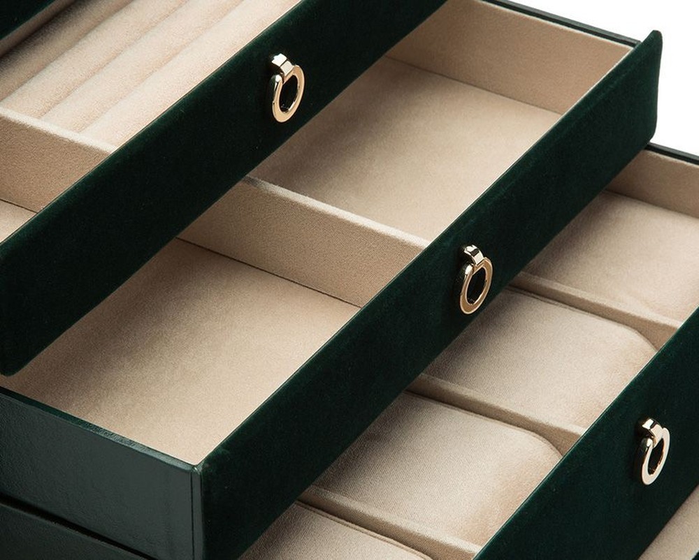 Wolf Zoe Large Jewelry Box Forest Green 393012