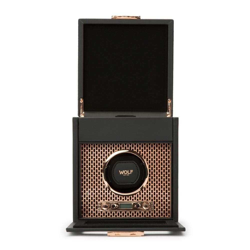 Wolf Axis Single Watch Winder With Storage Copper 469216