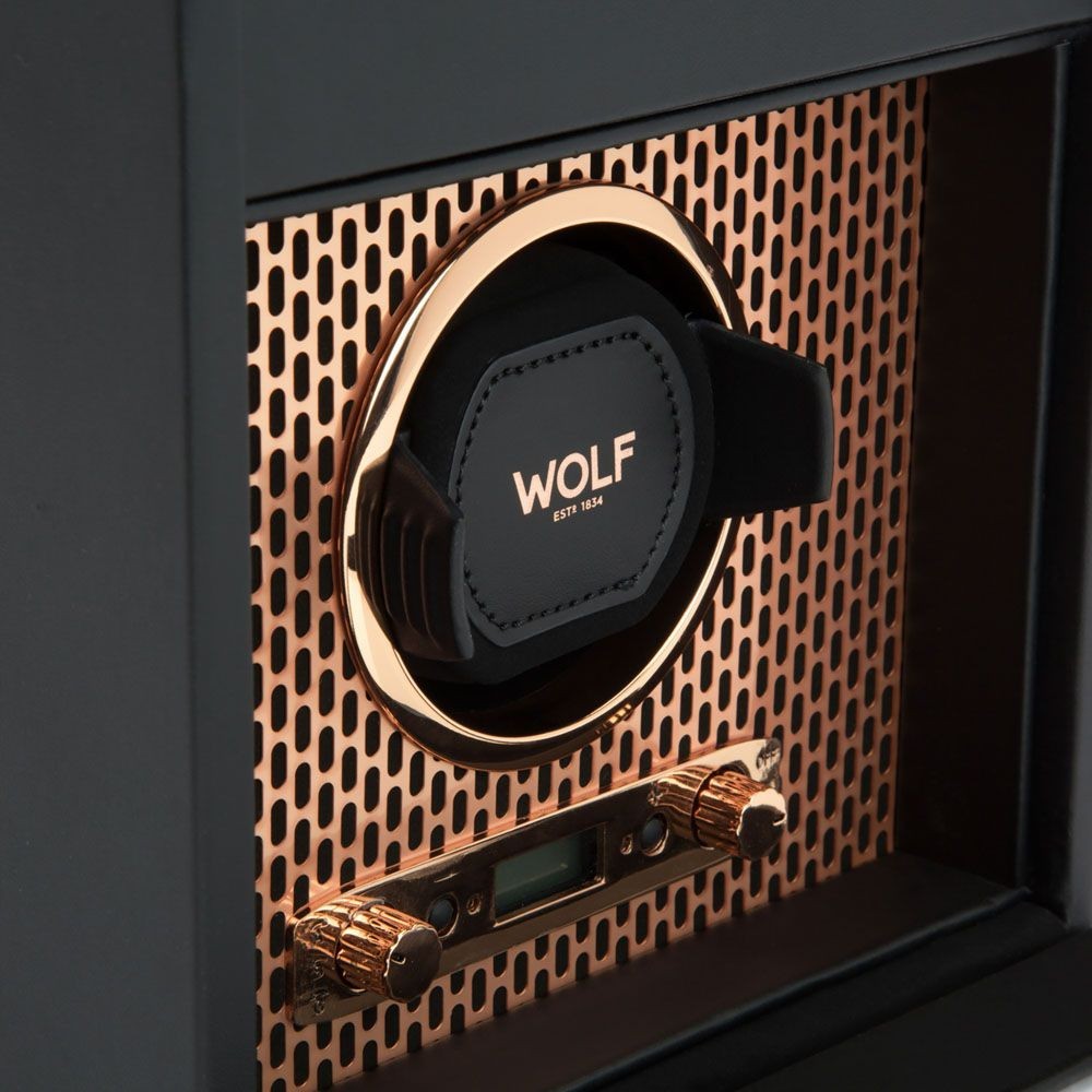 Wolf Axis Single Watch Winder With Storage Copper 469216