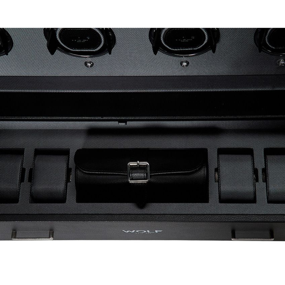 Wolf 12 Piece Watch Winder Cabinet Viceroy Black 466602