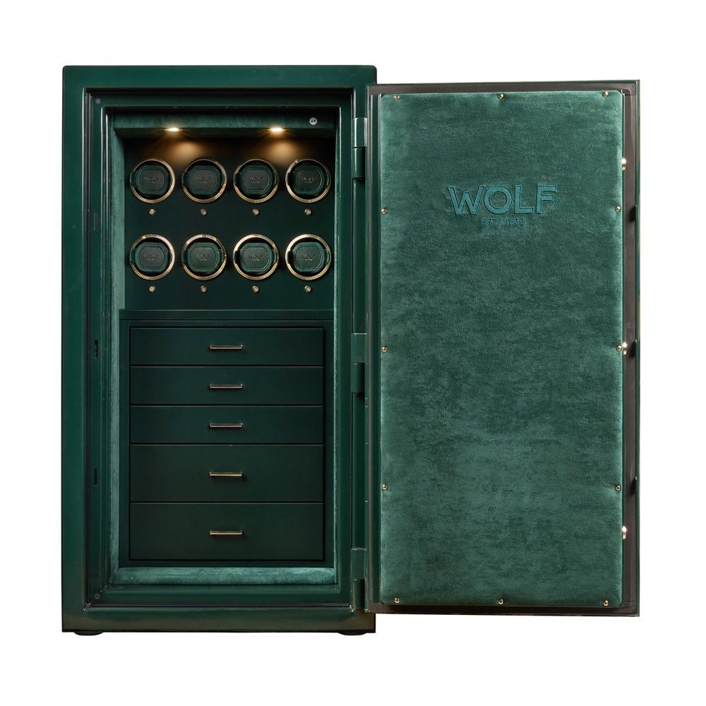 Wolf Atlas 8 Piece Winder Safe Green/Gold 491841