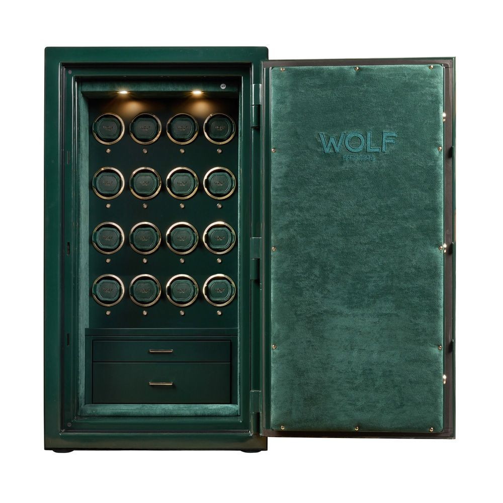 Wolf Atlas 16 Piece Winder Safe Green/Gold 491641