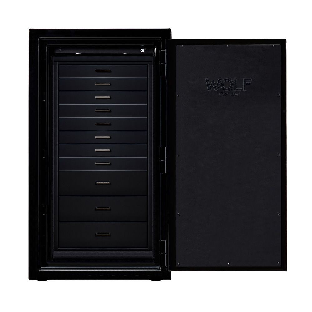Wolf Atlas Watch & Jewelry Safe Onyx/Gunmetal 490002