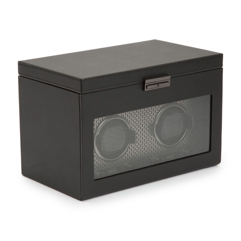 Wolf Axis Double Watch Winder With Storage Powder Coat 469303