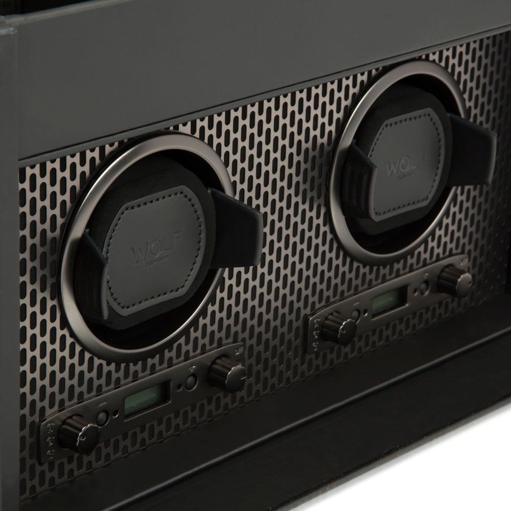 Wolf Axis Double Watch Winder With Storage Powder Coat 469303
