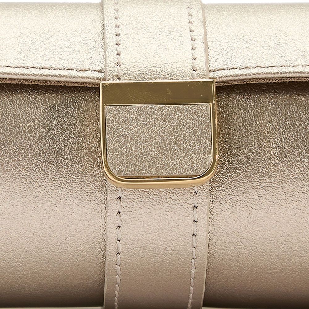 Wolf Palermo Double Watch Roll with Jewelry Pouch Pewter 213978