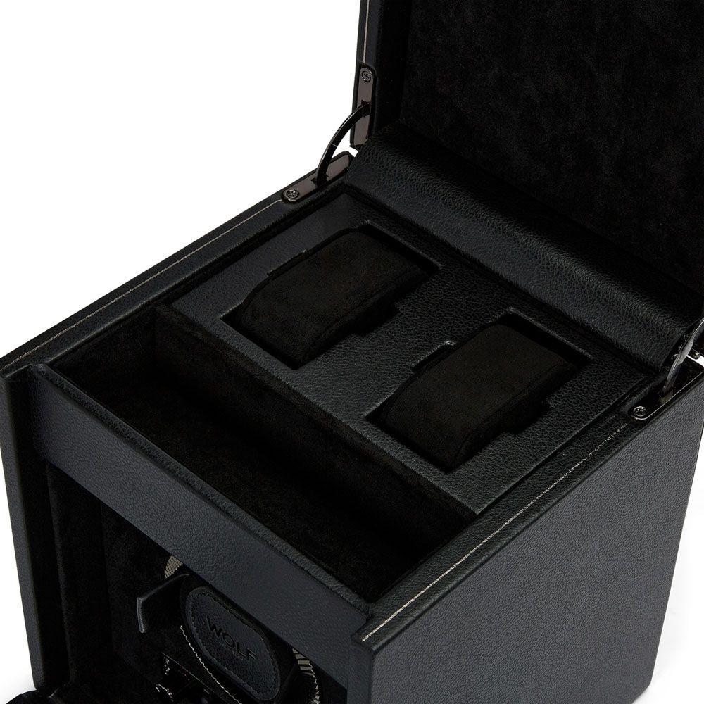 Wolf British Racing Single Watch Winder with Storage Black 792102