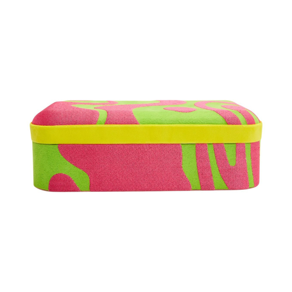 Wolf Bea Bongiasca Medium Jewelry Box Green/Pink 882008