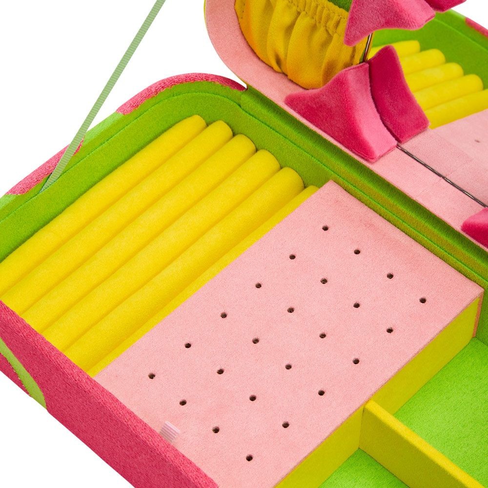 Wolf Bea Bongiasca Medium Jewelry Box Green/Pink 882008