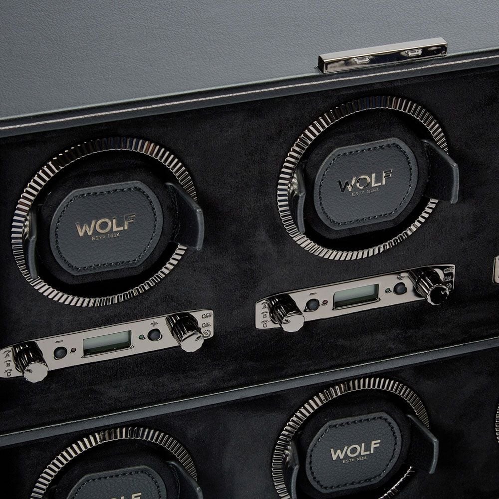Wolf British Racing 6 Piece Watch Winder Black 792402