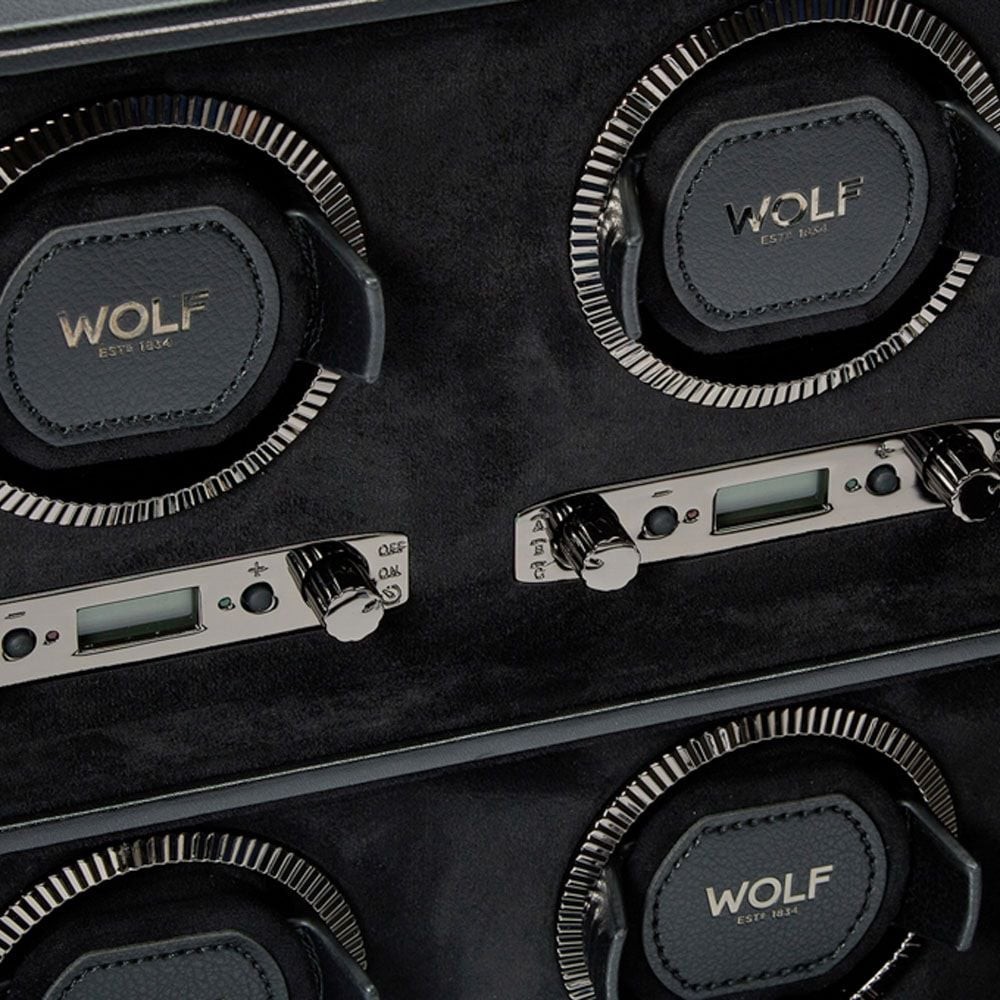 Wolf British Racing 6 Piece Watch Winder Black 792402