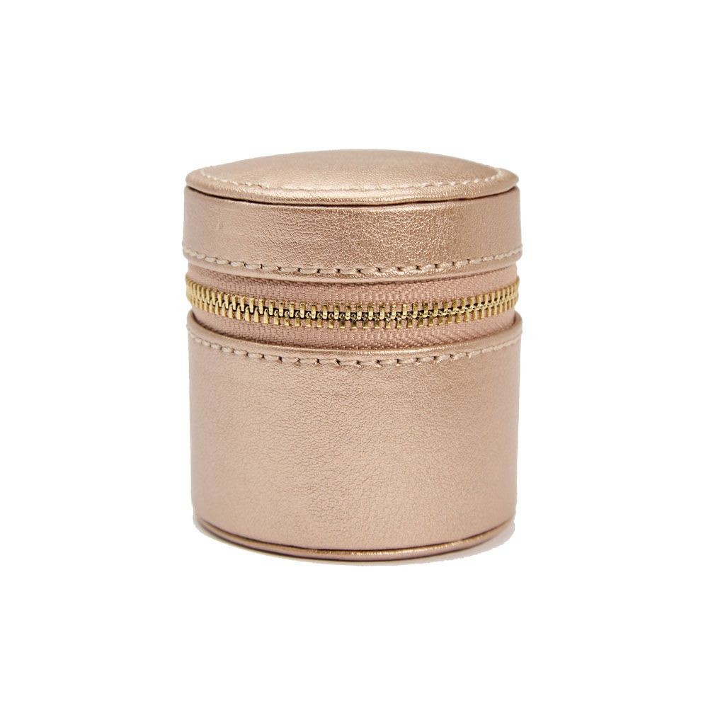 Wolf Palermo Double Watch Roll with Jewelry Pouch Rose Gold 213916