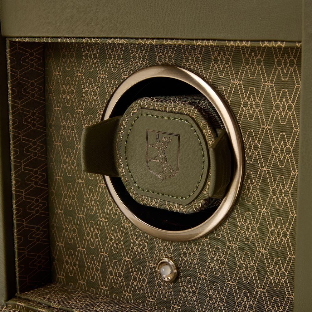 Wolf Earth Single Watch Winder Olive 190341