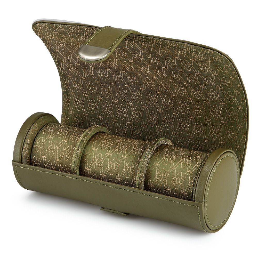 Wolf Earth Triple Watch Roll Olive 190641