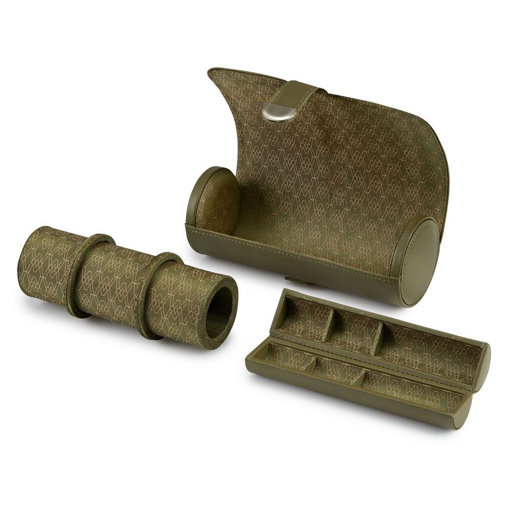 Wolf Earth Triple Watch Roll Olive 190641
