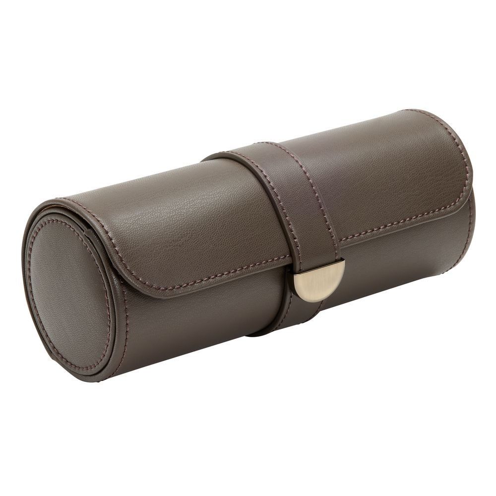 Wolf Earth Triple Watch Roll Coffee 190606