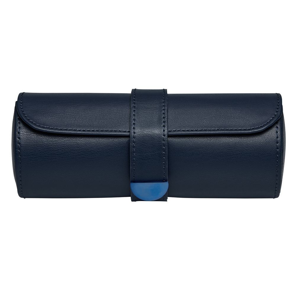 Wolf Earth Triple Watch Roll Midnight Blue 190617