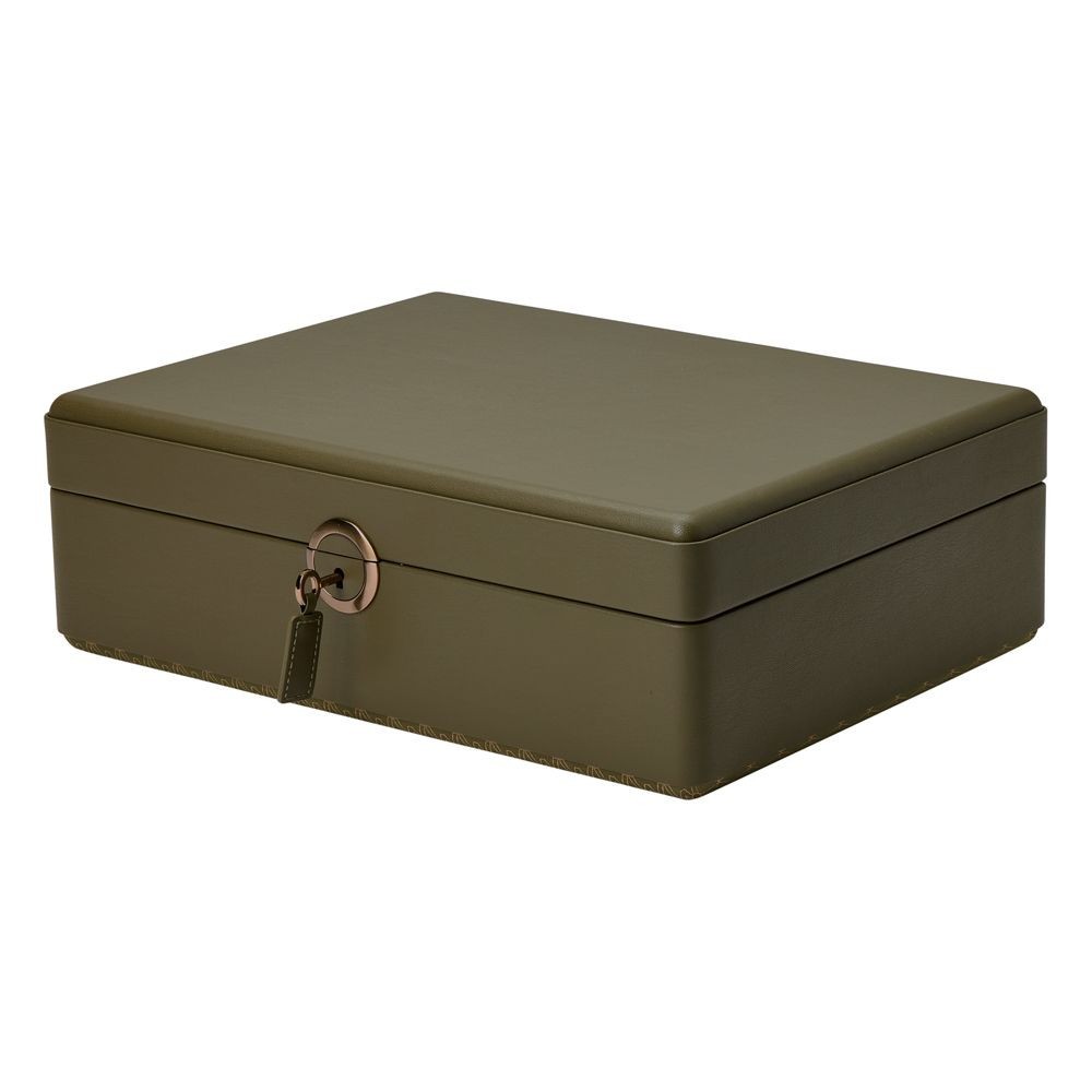 Wolf Earth 5 Piece Watch Box with Storage Olive 190941