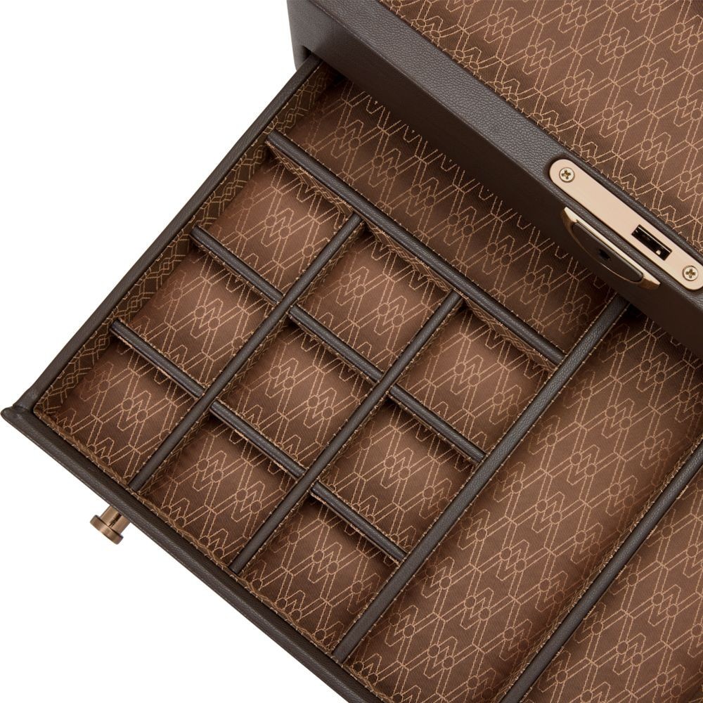 Wolf Earth Watch Stand Box Coffee 190706