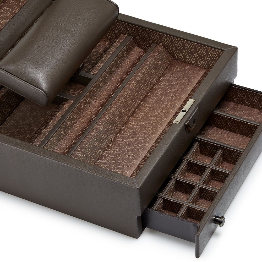 Wolf Earth Watch Stand Box Coffee 190706