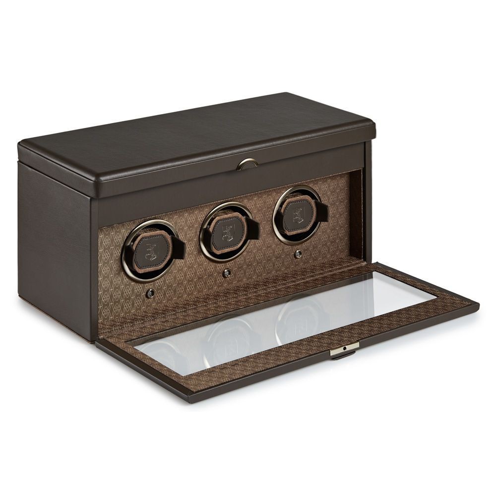Wolf Earth Triple Watch Winder Coffee 190506