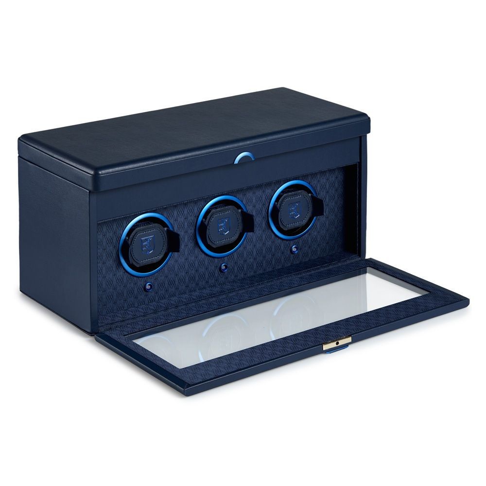 Wolf Earth Triple Watch Winder Midnight Blue 190517