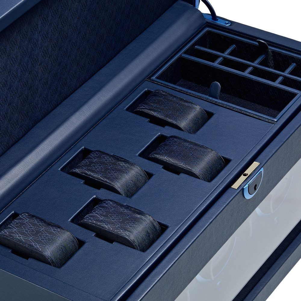 Wolf Earth Triple Watch Winder Midnight Blue 190517