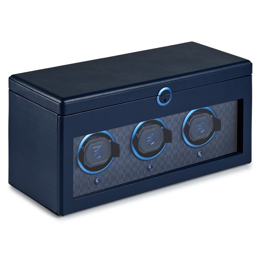 Wolf Earth Triple Watch Winder Midnight Blue 190517