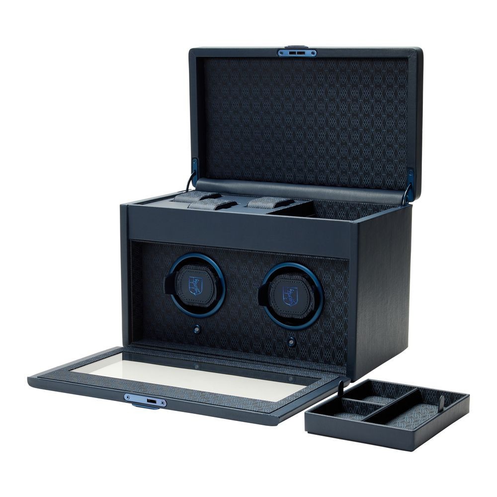 Wolf Earth Double Watch Winder Midnight Blue 190417