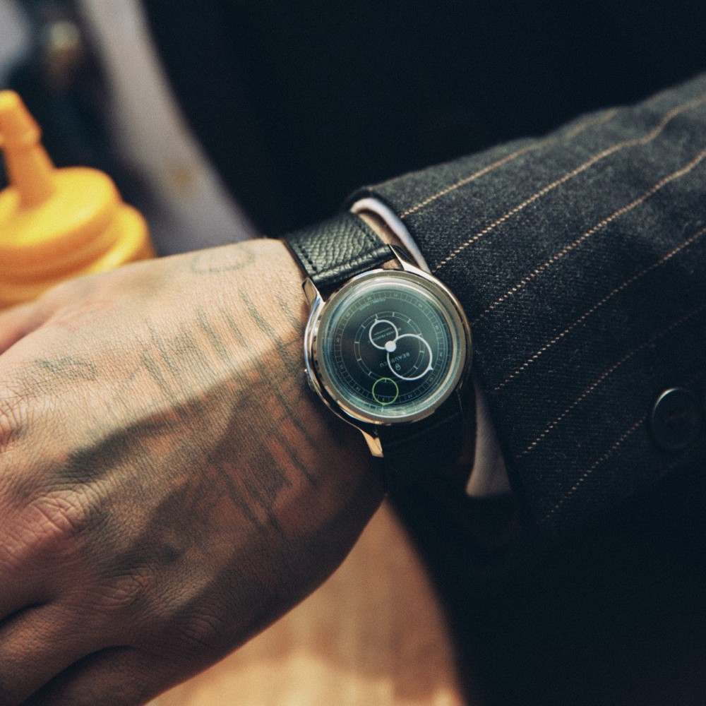 Beaubleu Seconde Française 19.24 Imperial Green Grained Black Leather Strap - 39mm