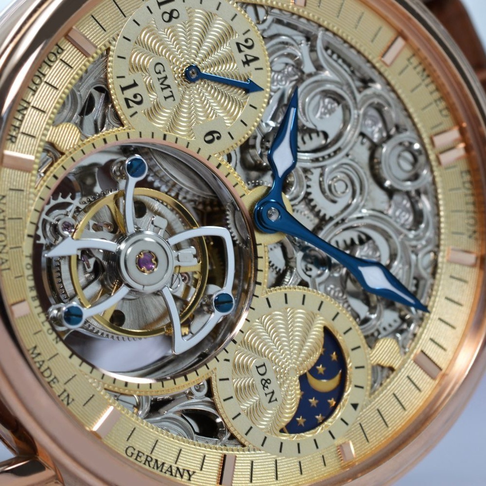 Poljot International Tourbillon Skeleton Gold 3360.T555RG-CH - 43mm